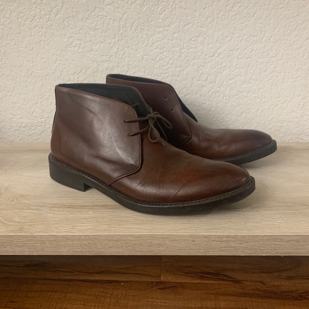 To Boot New York Calder Cognac Leather Chukka Boot